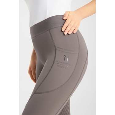 Legging d'équitation Horze Maia fond intégral femme Bois flotté Gris