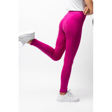 Legging fond intégral avec silicone Madison enfant Horze Rose betterave