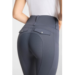Legging Hybrid Horze Anya femme fullgrip Gris