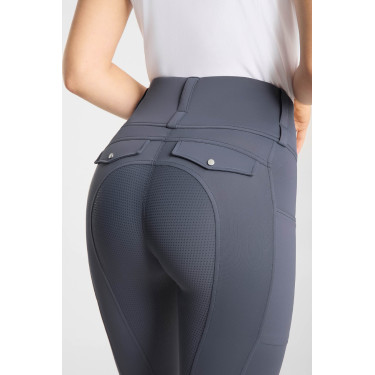 Legging Hybrid Horze Anya femme fullgrip Gris