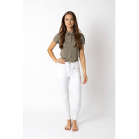Pantalon d'équitation basanes Grip Horze Grand Prix Pro femme Marron gris fer