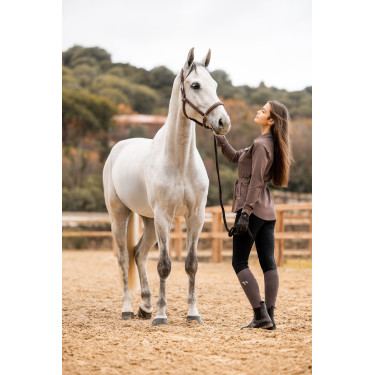 Pantalon d'équitation fond intégral Grip Horze Grand Prix Pro femme Marine foncé Bleu