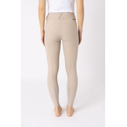 Pantalon d'équitation fond intégral Grip Horze Grand Prix Pro femme Taupe simple Beige