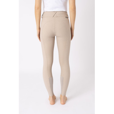 Pantalon d'équitation fond intégral Grip Horze Grand Prix Pro femme Taupe simple Beige