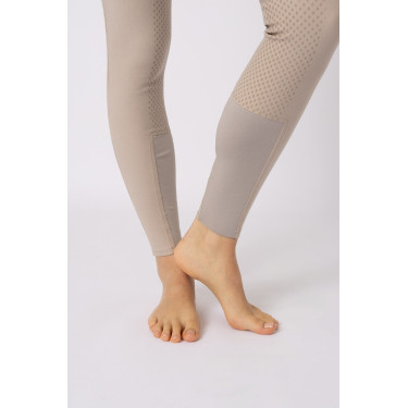 Pantalon d'équitation fond intégral Grip Horze Grand Prix Pro femme Taupe simple Beige