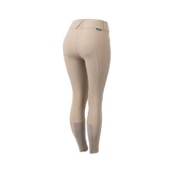 Pantalon d'équitation fond intégral Grip Horze Grand Prix Pro femme Taupe simple Beige