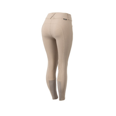 Pantalon d'équitation fond intégral Grip Horze Grand Prix Pro femme Taupe simple Beige
