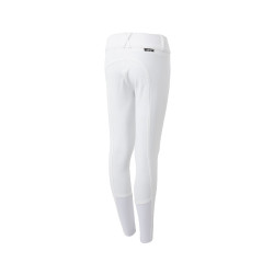Pantalon d'équitation Grand Prix à fond intégral Silicone enfant Horze Blanc