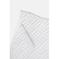 Tapis de selle mixte Horze Aachen Blanc / bleu turquoise Tapis de selle mixte Horze Aachen Blanc / bleu turquoise