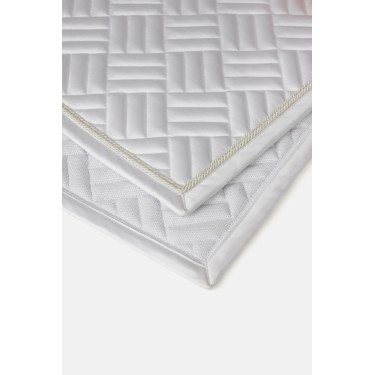 Tapis de selle mixte Horze Aachen Blanc / bleu turquoise