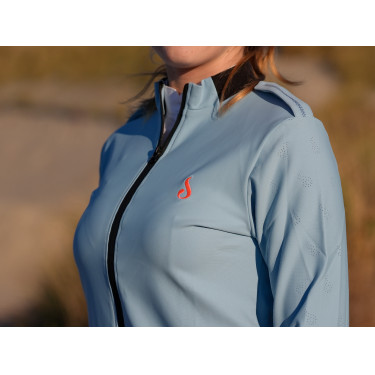 Sweat technique Le Sabotier Lucette femme Bleu glacier