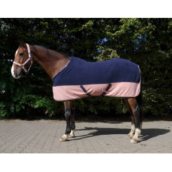 Chemise polaire Equithème Marine / or rose Bleu