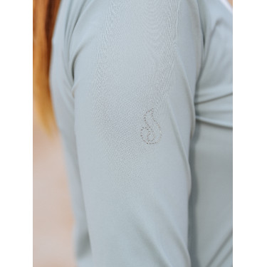 Polo manches longues Le Sabotier Ysance femme Gris