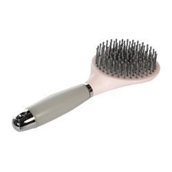 Brosse crinière et queue HKM Gel Rose clair / gris clair