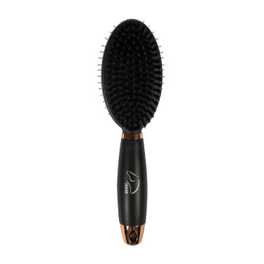 Brosse crinière et queue HKM Gel double face Noir / rosegold