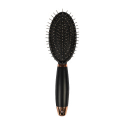 Brosse crinière et queue HKM Gel double face Noir / rosegold