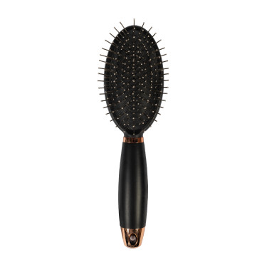 Brosse crinière et queue HKM Gel double face Noir / rosegold