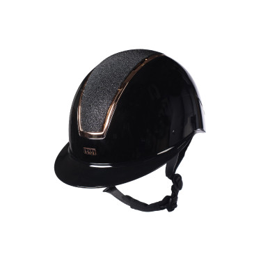 Casque HKM Lady Shield brillant Noir / rosegold