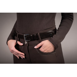 Ceinture en cuir Lauria Garrelli Arezzo Marron foncé