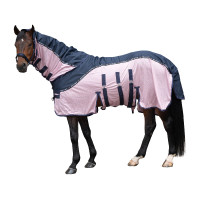 Couverture anti-mouches HKM Comfort Rain Bleu foncé / rose