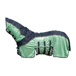 Couverture anti-mouches HKM Comfort Rain Bleu foncé / vert Multi-couleurs Couverture anti-mouches HKM Comfort Rain Bleu foncé / vert Multi-couleurs