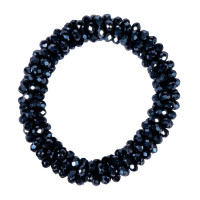 Elastique cheveux HKM Crystal Bleu profond