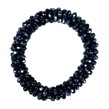 Elastique cheveux HKM Crystal Bleu profond