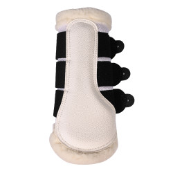 Guêtres HKM Comfort Premium Mesh avec fourrure Blanc