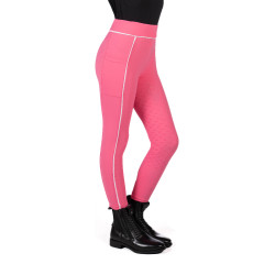 Legging HKM Maui fond intégral en silicone enfant Rose Legging HKM Maui fond intégral en silicone enfant Rose