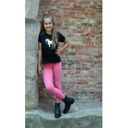 Legging HKM Maui fond intégral en silicone enfant Rose Legging HKM Maui fond intégral en silicone enfant Rose