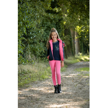 Legging HKM Maui fond intégral en silicone enfant Rose Legging HKM Maui fond intégral en silicone enfant Rose