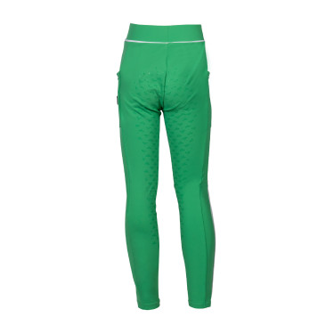 Legging HKM Maui fond intégral en silicone enfant Vert
