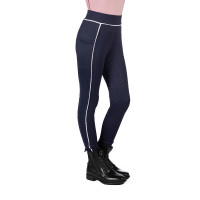 Legging HKM Maui fond intégral en silicone enfant Bleu profond