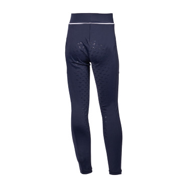 Legging HKM Maui fond intégral en silicone enfant Bleu profond