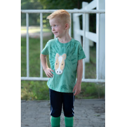 Legging HKM Maui fond intégral en silicone enfant Bleu profond