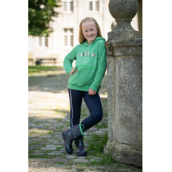 Legging HKM Maui fond intégral en silicone enfant Bleu profond
