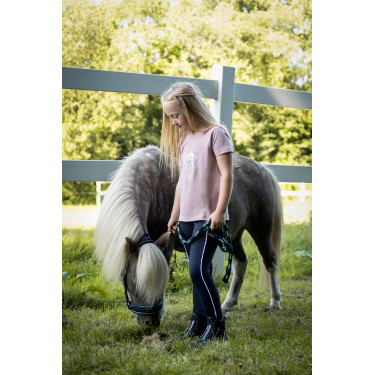 Legging HKM Maui fond intégral en silicone enfant Bleu profond