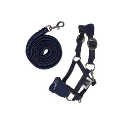 Licol avec polaire HKM Hobby Horse Bleu