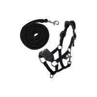 Licol avec polaire HKM Hobby Horse Noir