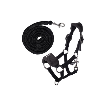 Licol avec polaire HKM Hobby Horse Noir