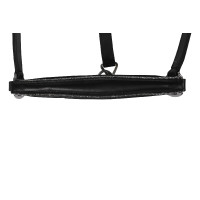 Licol en cuir HKM Glamour Noir / argenté