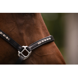 Licol en cuir HKM Sparkle Noir