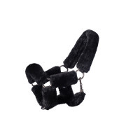 Licol HKM avec fourrure synthétique Hobby Horse Noir