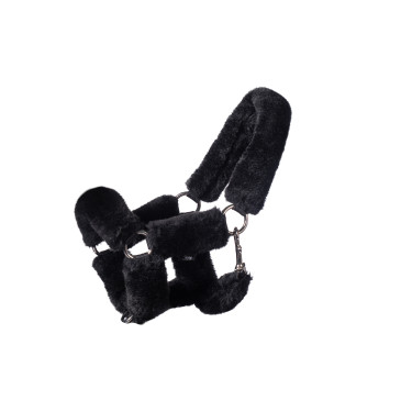 Licol HKM avec fourrure synthétique Hobby Horse Noir