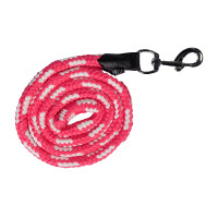 Longe HKM Maui avec mousqueton Rose / blanc Longe HKM Maui avec mousqueton Rose / blanc