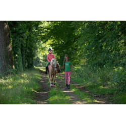 Longe HKM Maui avec mousqueton Vert / marine / blanc