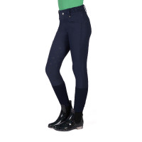 Pantalon HKM Maui fond intégral en silicone enfant Bleu profond