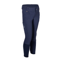 Pantalon HKM Maui fond intégral en silicone enfant Bleu profond