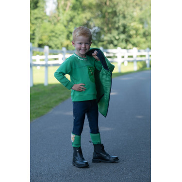 Pantalon HKM Maui fond intégral en silicone enfant Bleu profond