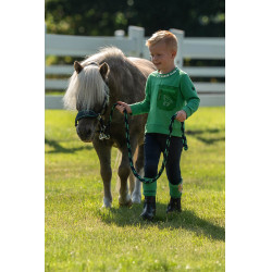 Pantalon HKM Maui fond intégral en silicone enfant Bleu profond